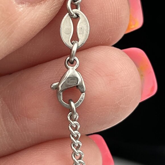 Stainless Steel Angel Wing Necklace Psalm 34:7 Shields of Strength Unisex - Picture 4 of 4